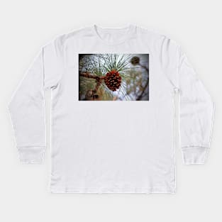 Hanging  Pine Cone Kids Long Sleeve T-Shirt